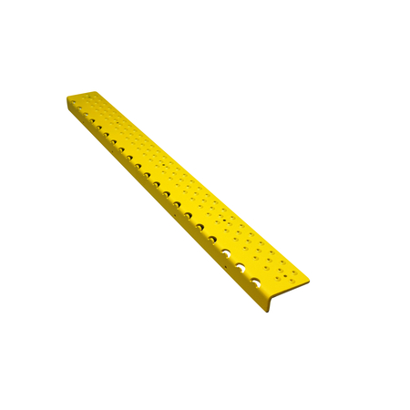 HANDI TREADS Non-Slip Aluminum Nosing, 30in x 2.75in, Yellow, incl. screws NSN122730YLT